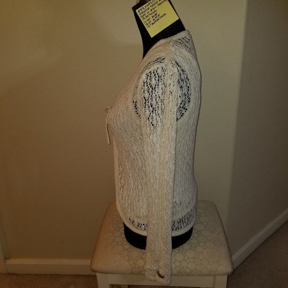 🌍#819 NWOT Columbia PS White Eyelet Cotton Cardigan - Picture 3 of 16